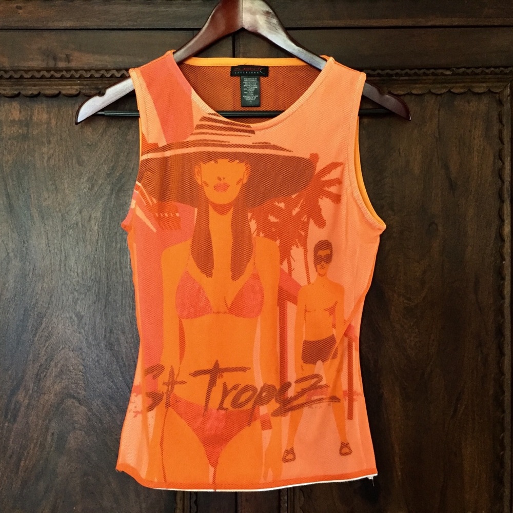 Custo Barcelona Orange Tank Top s. 2
